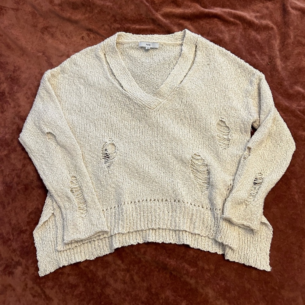 Buckle - FATE - Oversized Distressed Sweater - Size XS